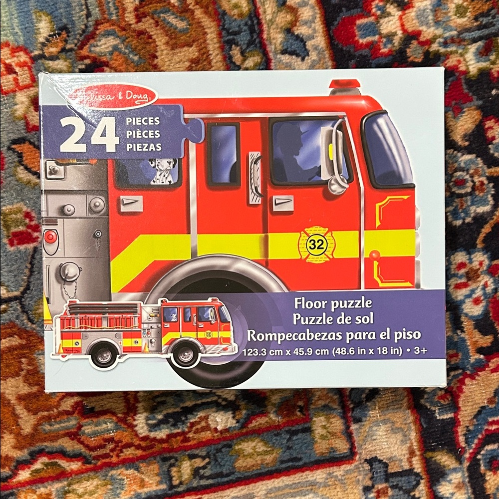 LAST CHANCE / Melissa & Doug Red Fire Engine Floor Puzzle